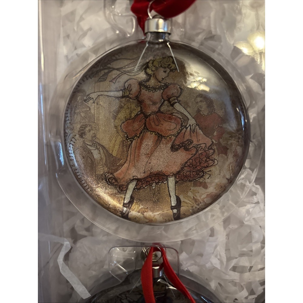 Vtg Limited Edition Glass Dome Ornaments Pottery Barn Twelve Days of Christmas - Picture 12 of 16